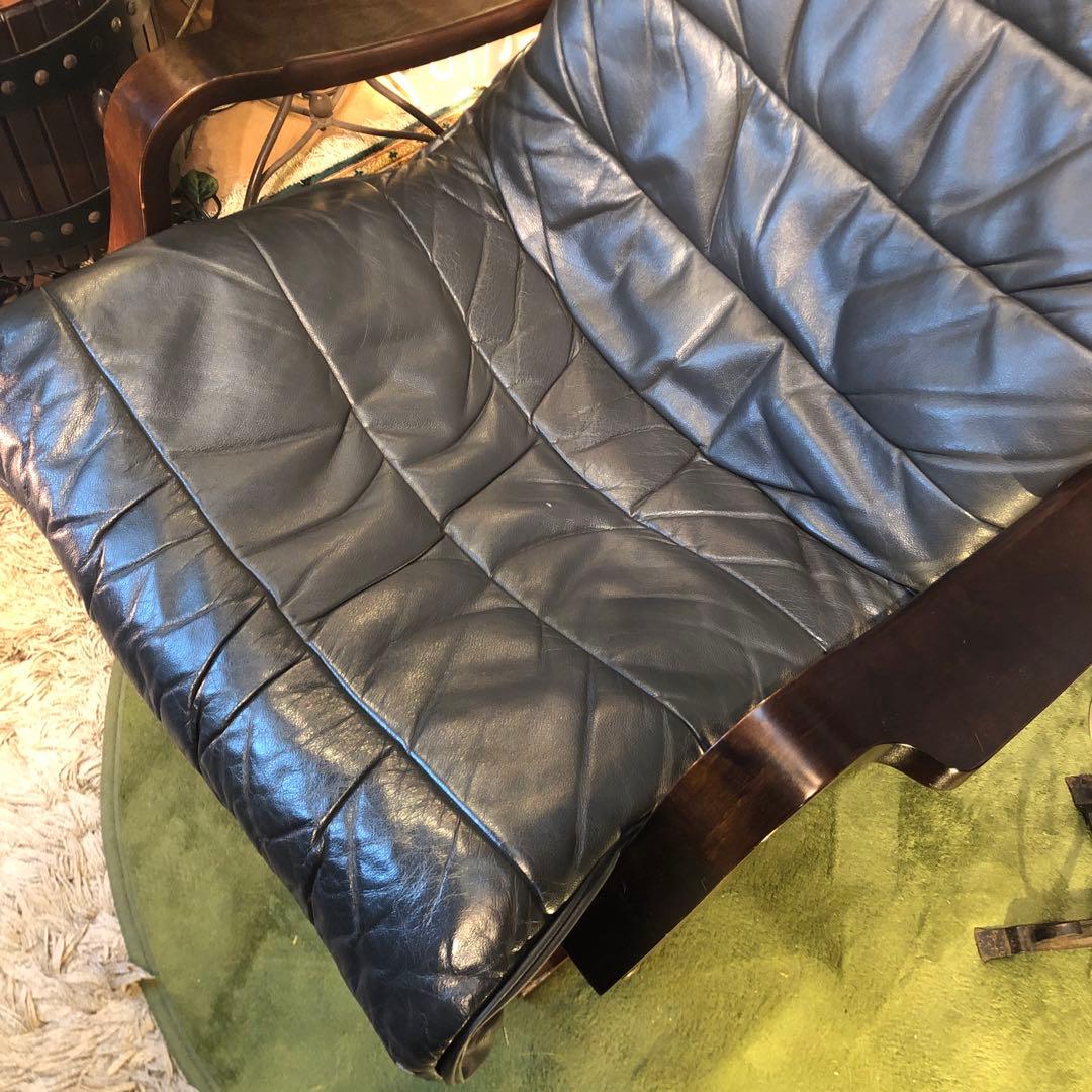 Sale ヴィンテージ 富士ファニチャー　本革　曲げ木ソファ