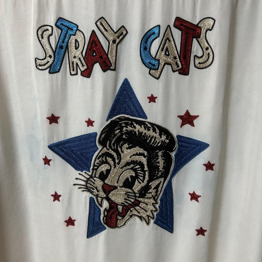 東洋 スタイルアイズ ストレイキャッツ ボウリングシャツ 希少なホワイトボディ