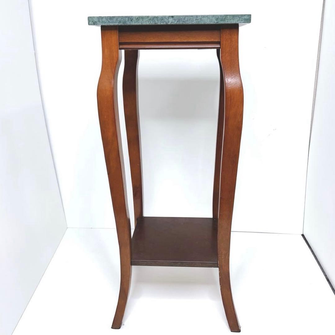 【美品】 Itokin 花台 大理石 サイドテーブル アンティーク 電話台 猫足