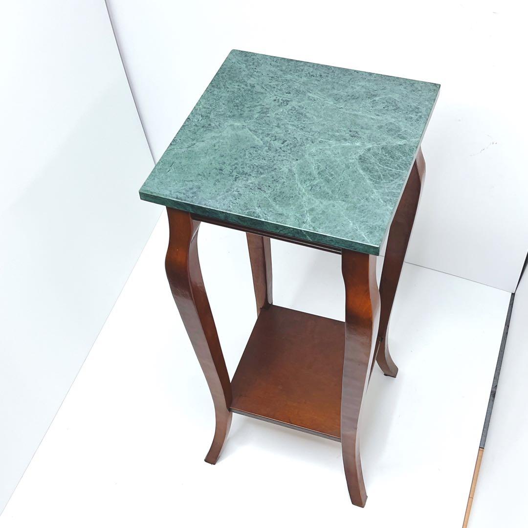 【美品】 Itokin 花台 大理石 サイドテーブル アンティーク 電話台 猫足