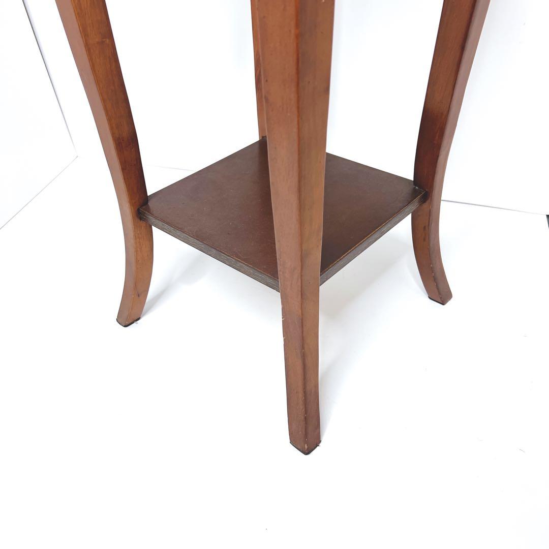 【美品】 Itokin 花台 大理石 サイドテーブル アンティーク 電話台 猫足