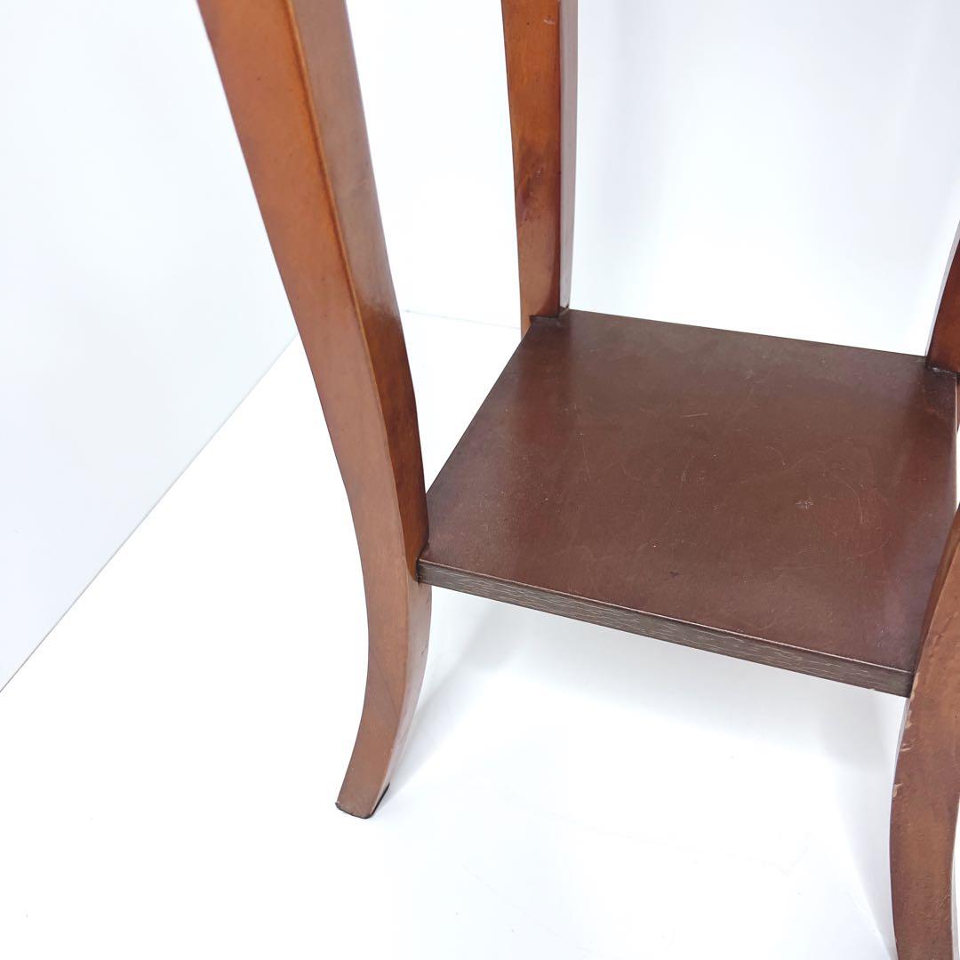 【美品】 Itokin 花台 大理石 サイドテーブル アンティーク 電話台 猫足