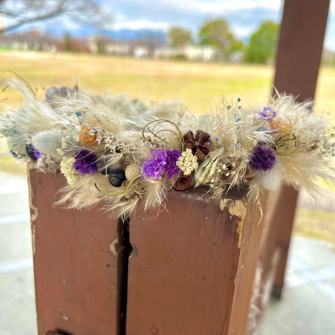 花かんむり　花冠　ハーフバースデー　誕生日　結婚式　ベビークラウン　髪飾り