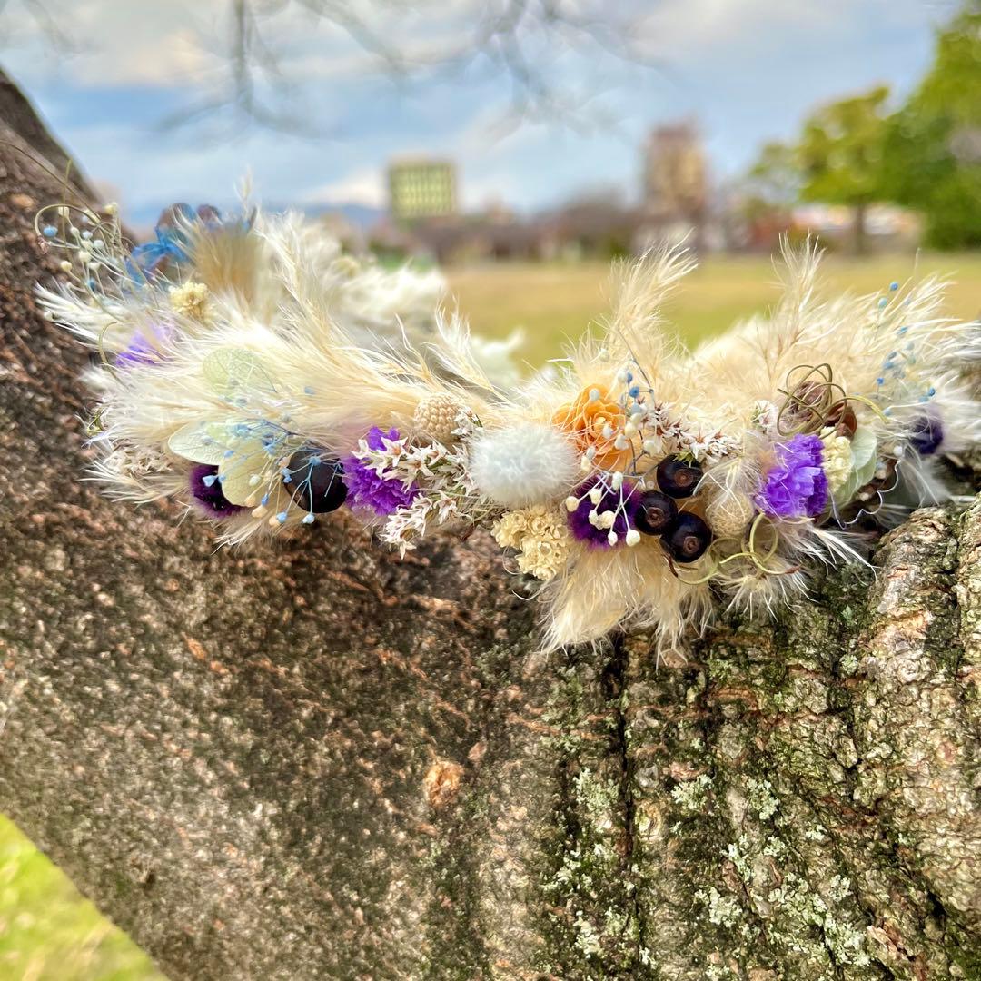 花かんむり　花冠　ハーフバースデー　誕生日　結婚式　ベビークラウン　髪飾り