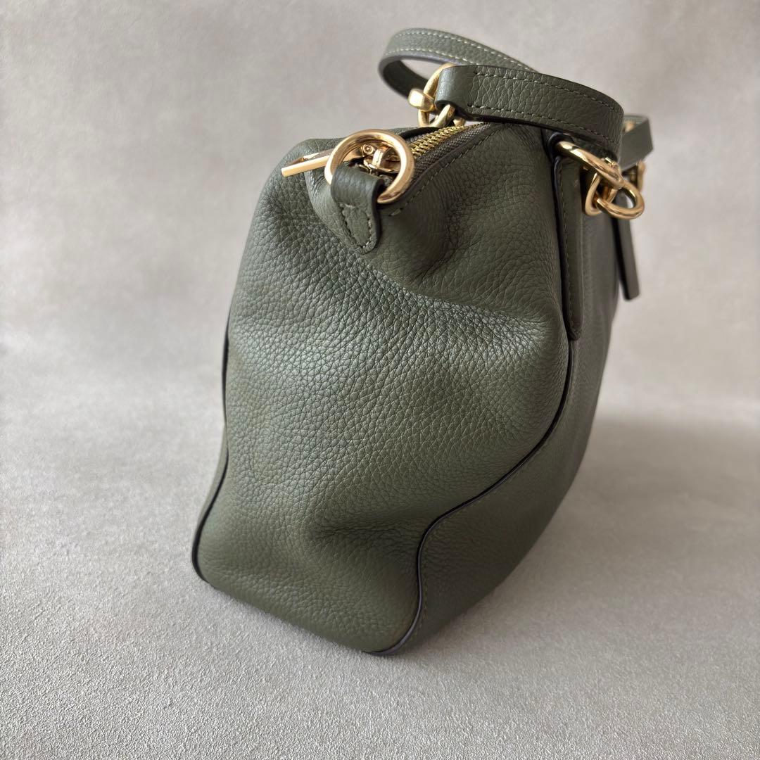 【美品】COACH オリーブグリーン ハンドバッグ
