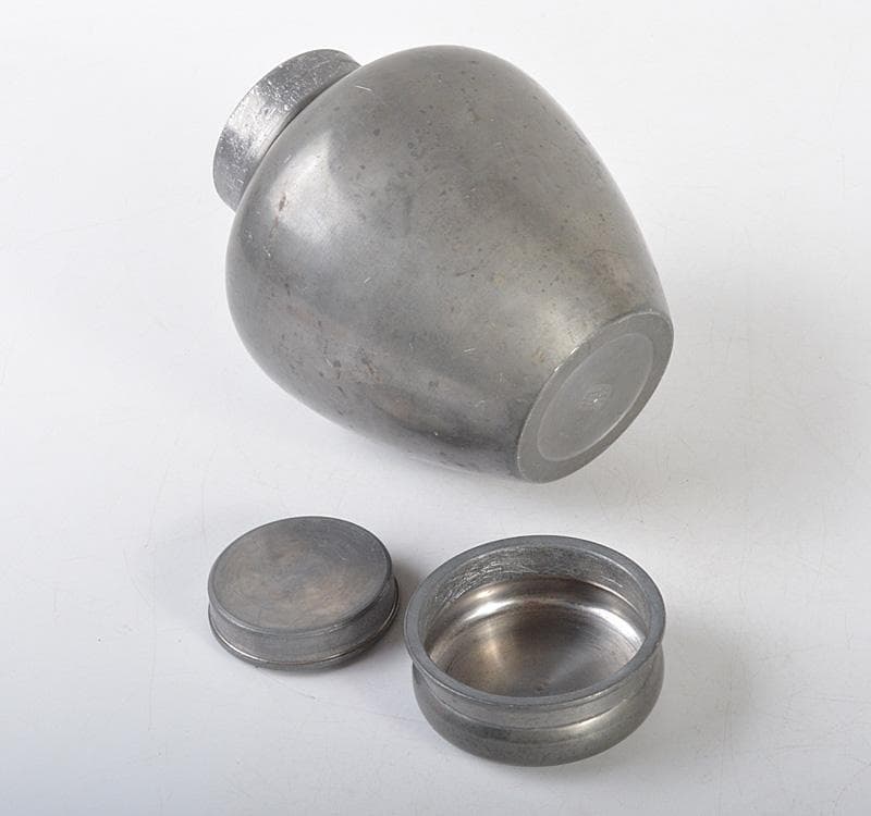 煎茶道具　古錫　点銅款　茶壷　茶心壷　約819g　G　R4575