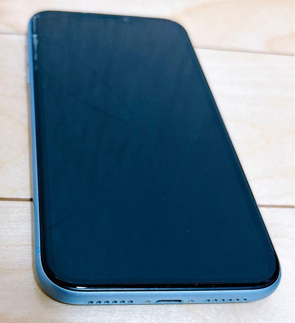 傷有り⚠︎送料込み◎匿名配送◎ iPhone XR 256GB ブルー 付属品あり