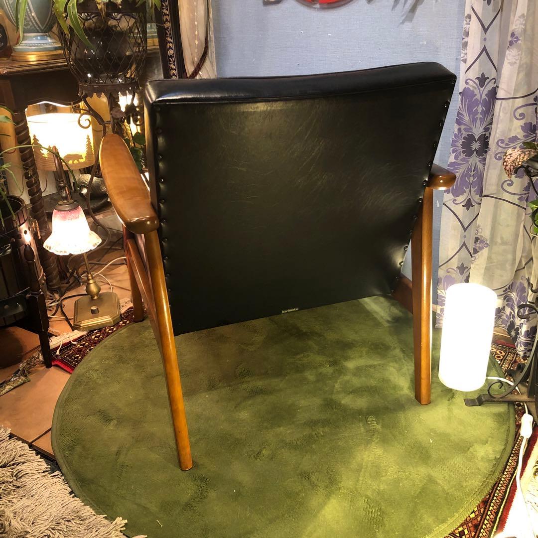 リ*中様 B class カリモク1シーター チェア　ソファー レトロ ブラック