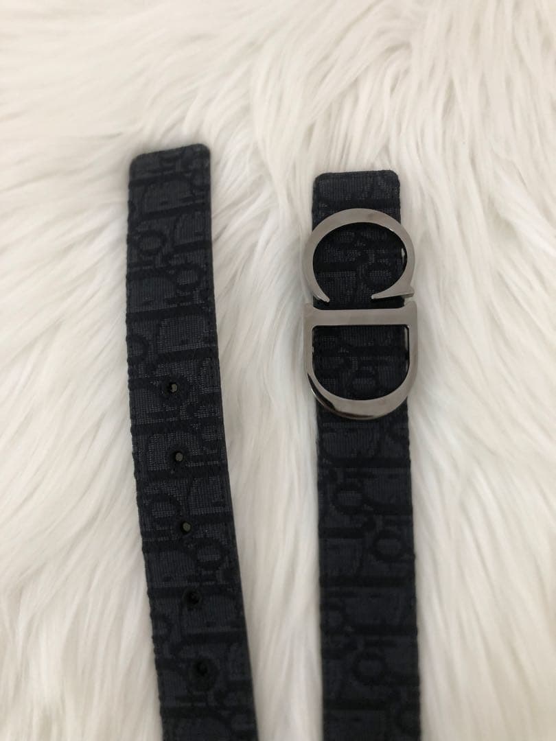 Dior ディオール　ブラック　ベルト　シルバーＣＤ　美品　高級感