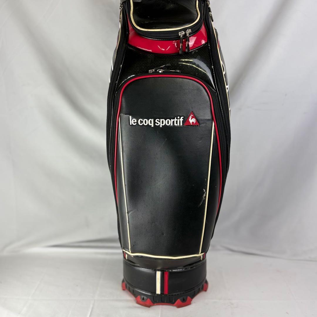 ルコックスポルティフ キャディバッグ ゴルフバッグ 6分割 赤黒