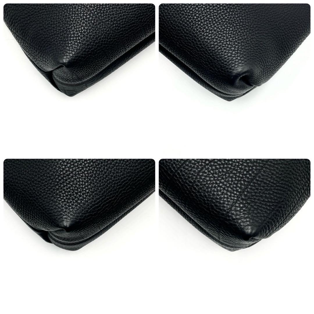 極美品● フェラガモ トートバッグ ハンドバッグ ステッチ ブラック レザー