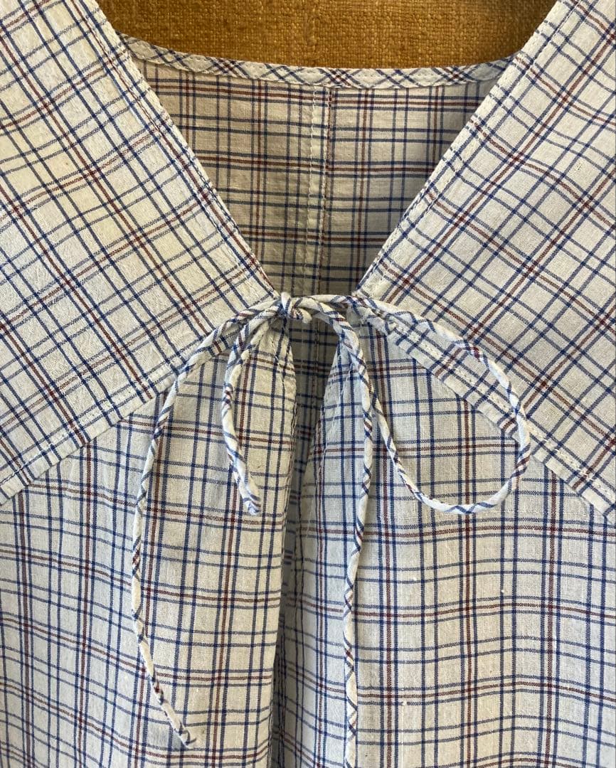 《美品★未使用》45rpm★2006年夏カタログ掲載★カディ格子柄シャツ