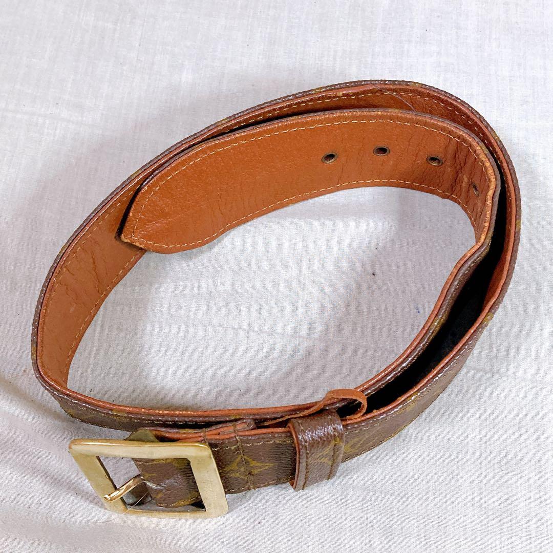 681 ルイヴィトン モノグラム　ベルト　レディース　ゴールド金具