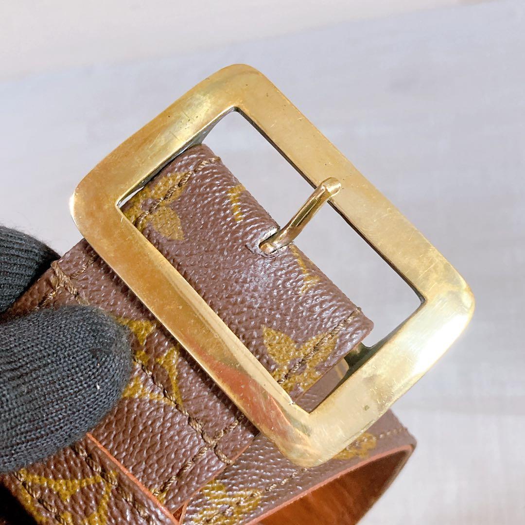 681 ルイヴィトン モノグラム　ベルト　レディース　ゴールド金具