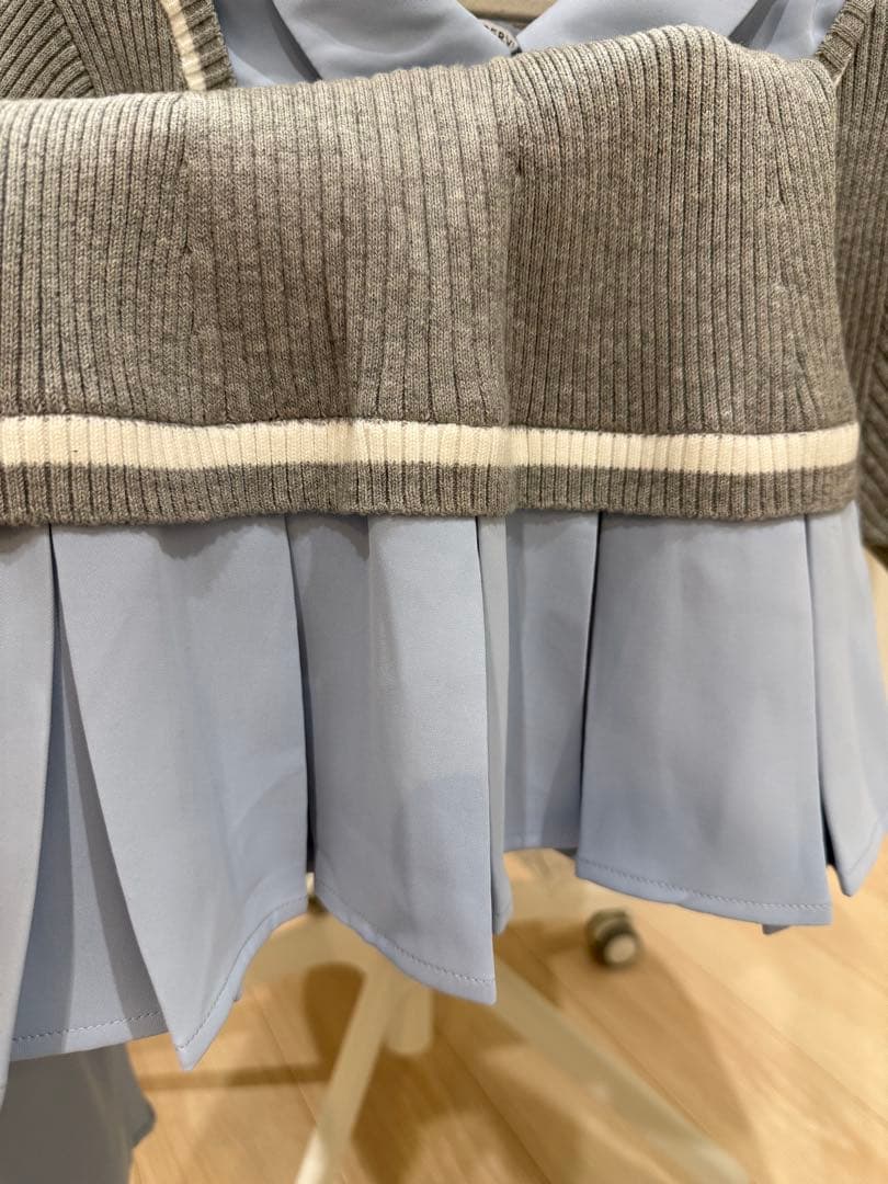 LIP SERVICE リップサービス シャツドッキングプリーツワンピース