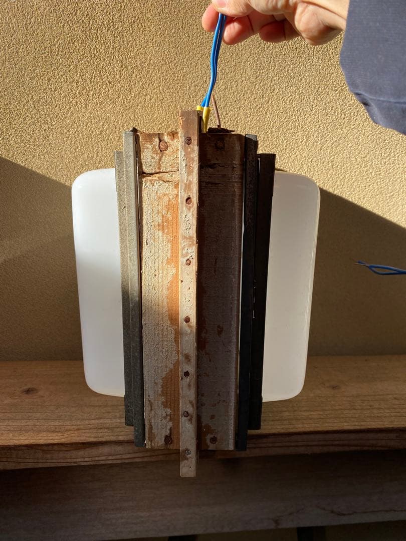 レトロ 照明 玄関灯　両面ガラス