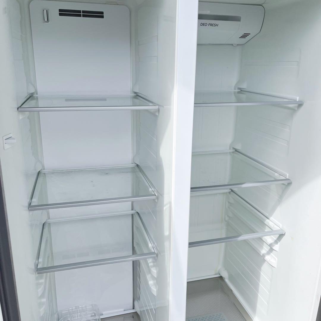 145取付無料！AQUAスタイリッシュシルバーパノラマオープン475L大型冷蔵庫