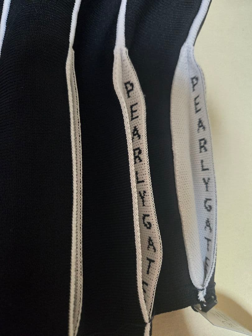 ネイビー　パーリーゲイツ　1 サイズ M　ストライプ　プリーツ　ニットスカート