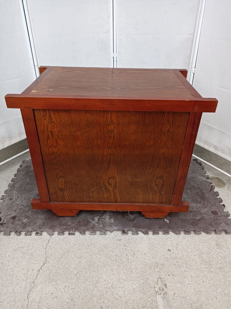 八6428【送料込み】民芸調家具　レトロ 和箪笥 からくり箪笥