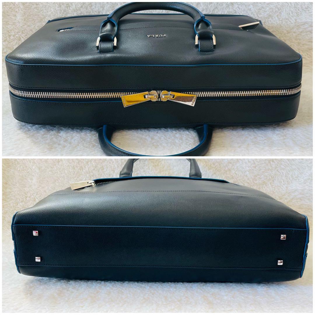 【美品】FURLA ビジネスバッグ ショルダーバッグ 2way 黒 肩掛け
