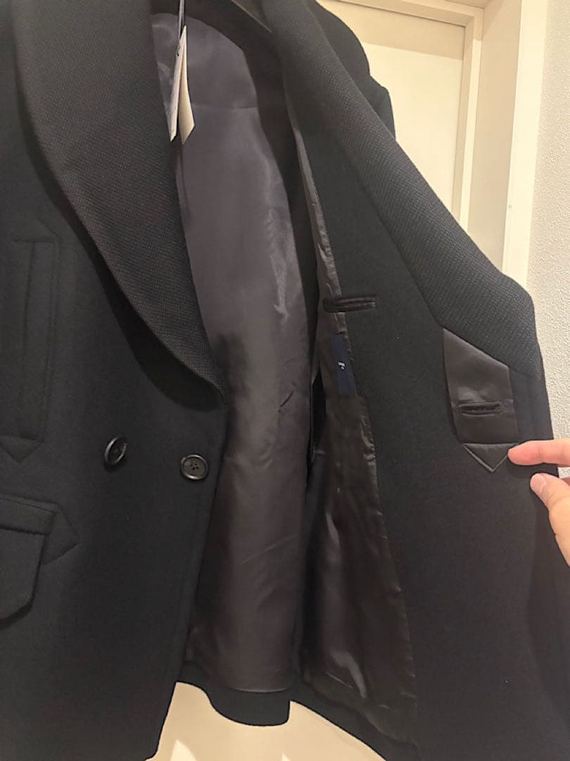 スナフキンRAINMAKERレインメーカー23AWショールカラーPコート黒