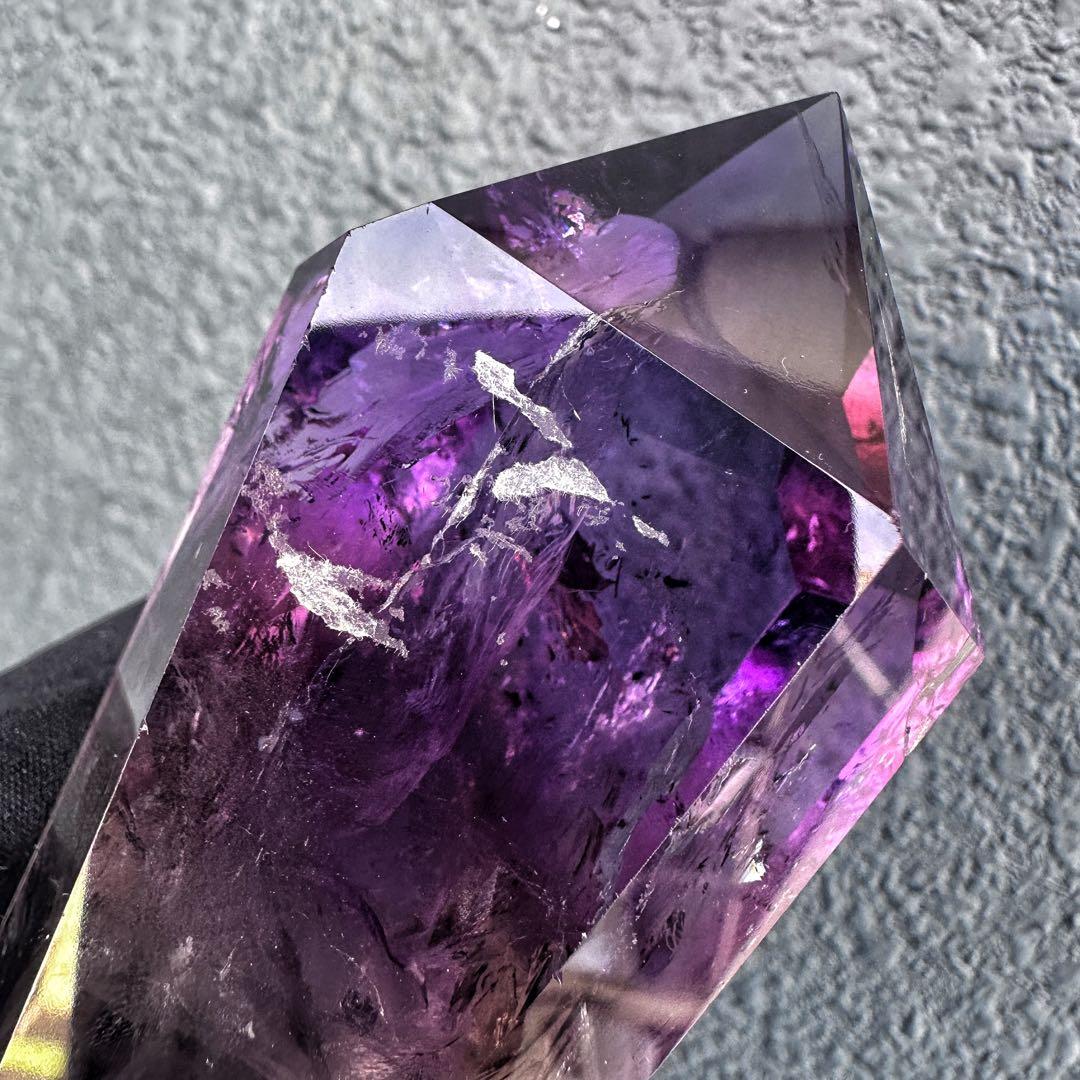 爆レア❗️ロマネサイト虹☆アメジストナチュラルポイントワンド ファントムA1416