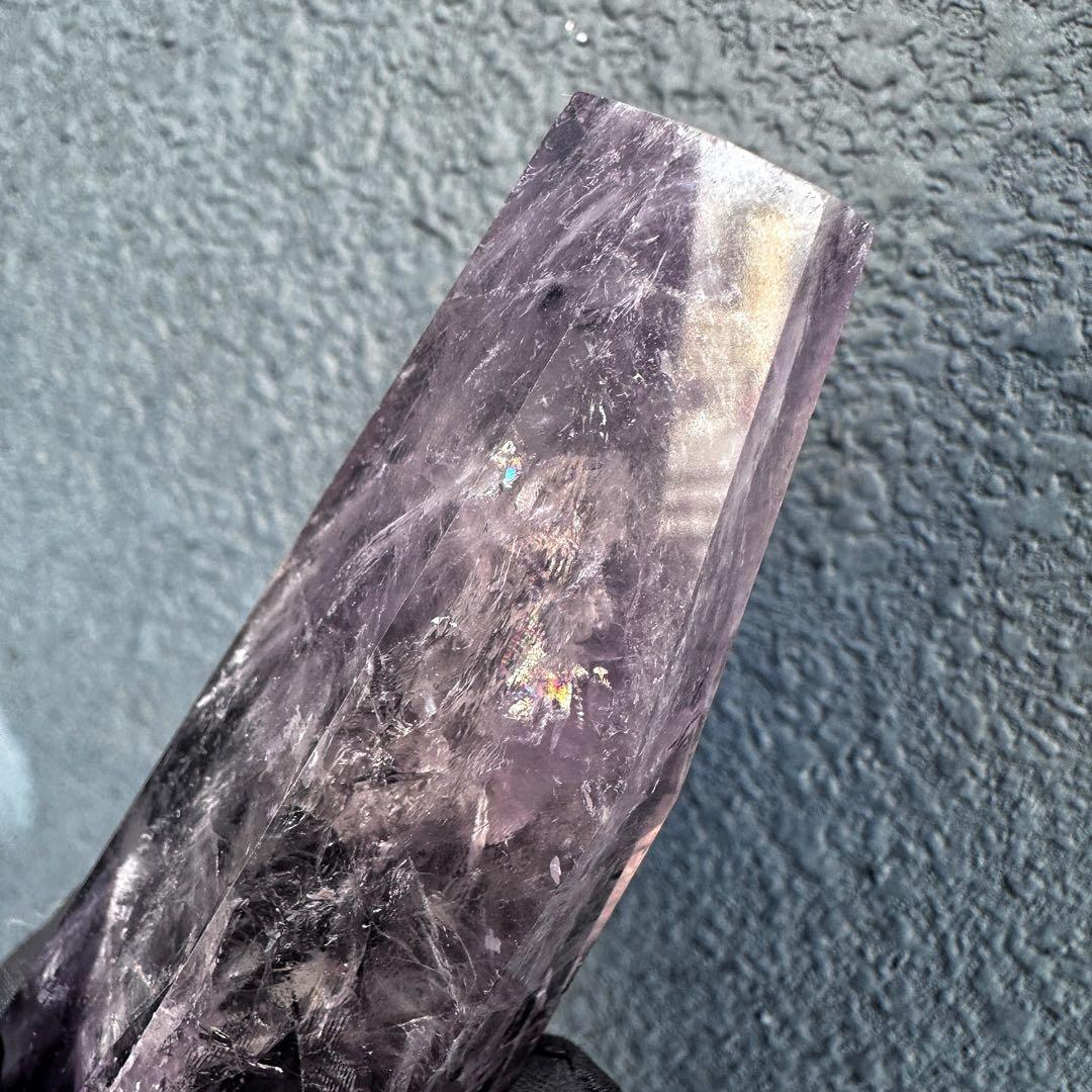 爆レア❗️ロマネサイト虹☆アメジストナチュラルポイントワンド ファントムA1416