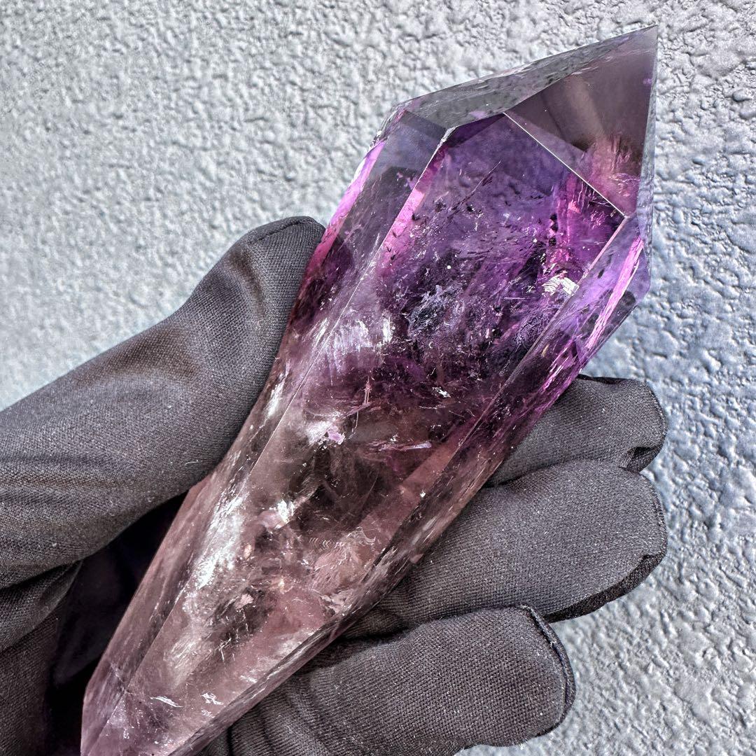 爆レア❗️ロマネサイト虹☆アメジストナチュラルポイントワンド ファントムA1416