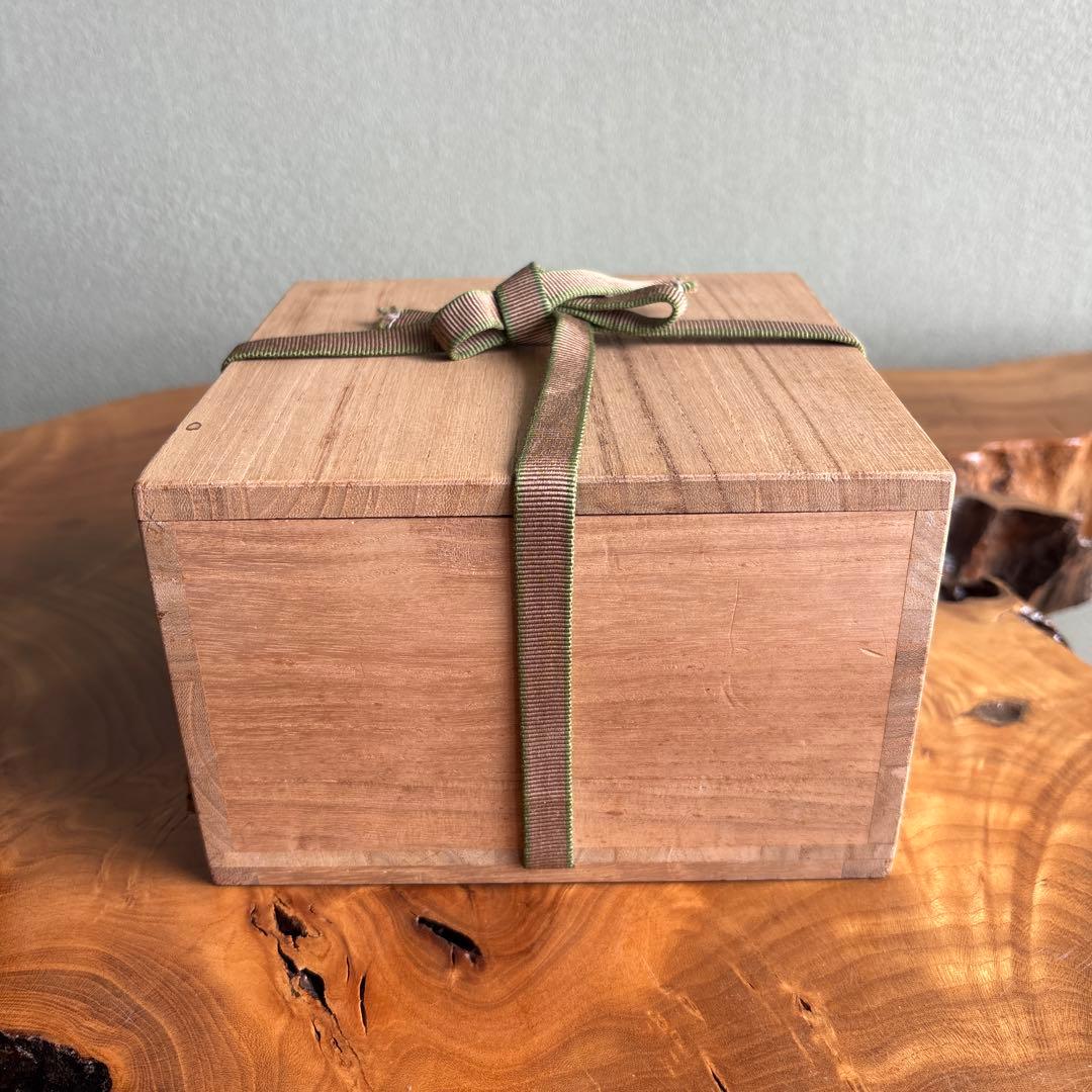 清栄寺窯 京焼 鶴 松梅 抹茶碗 茶道具 桐箱