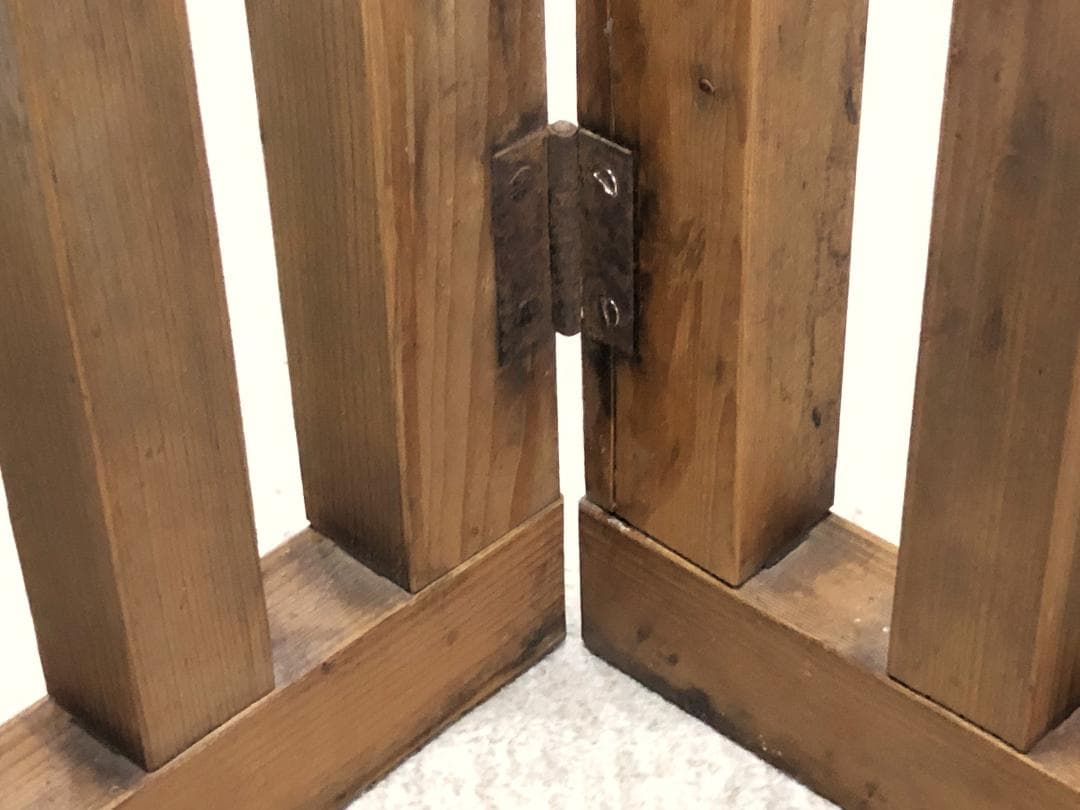 【 帳場格子 】　江戸末～昭和初期　開176×45ｃｍ　養生袋付き