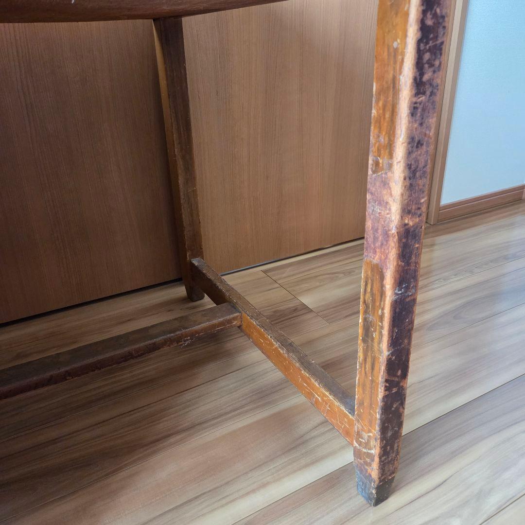 片袖机　左袖　アンティーク　作業台　什器　デスク　無垢　古家具　インテリア