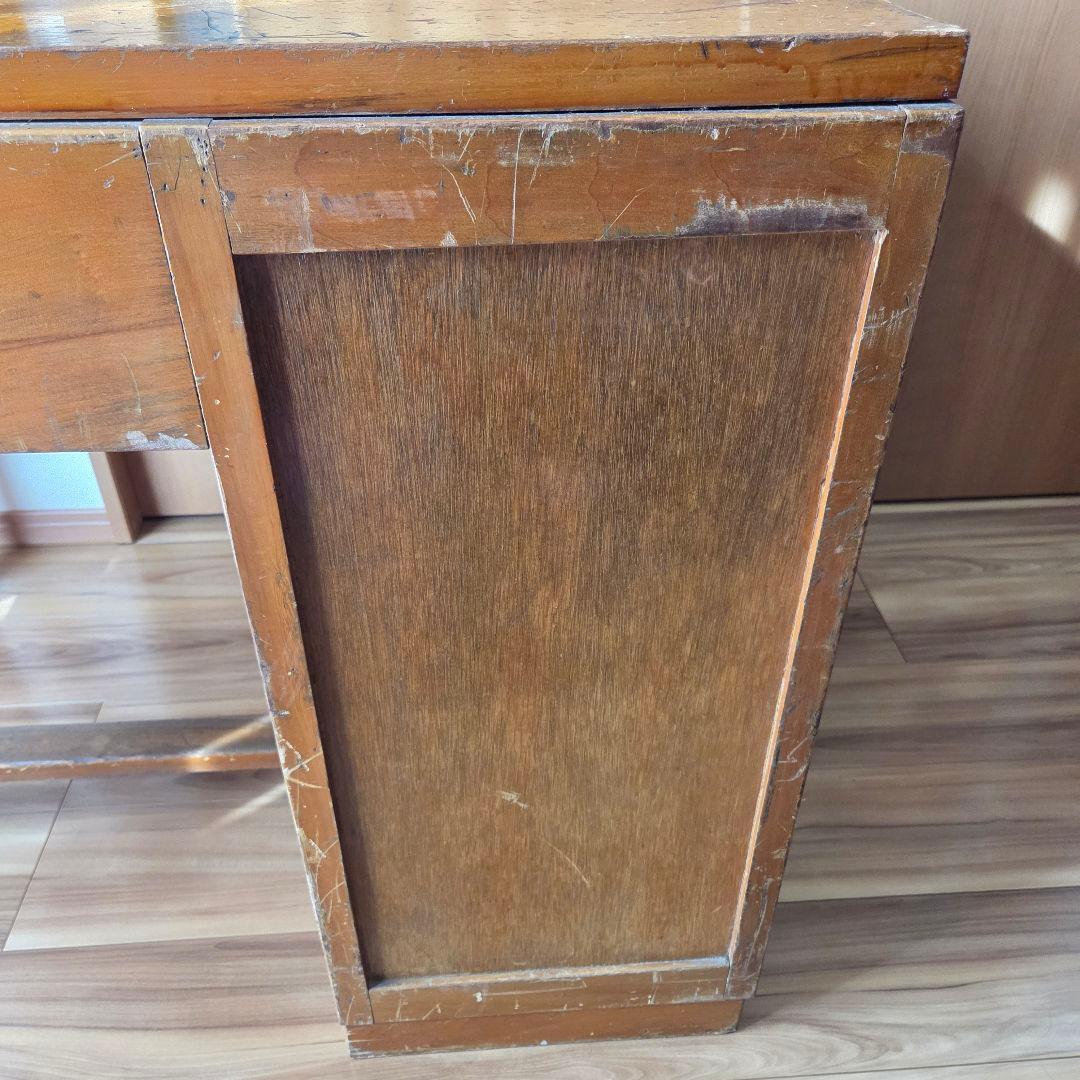 片袖机　左袖　アンティーク　作業台　什器　デスク　無垢　古家具　インテリア