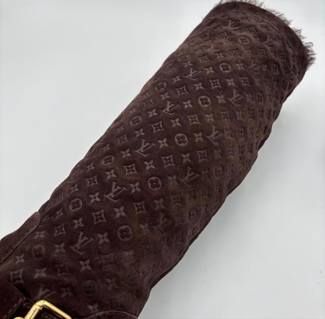 ルイヴィトン モノグラム スエード ムートンブーツ 36 ブラウン