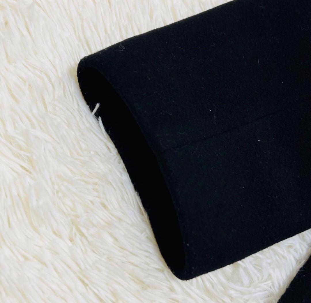 ジャーナルスタンダード スーパー140モッサフードコート ウール 黒