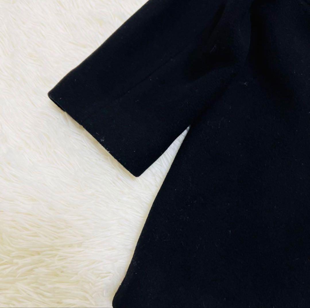 ジャーナルスタンダード スーパー140モッサフードコート ウール 黒