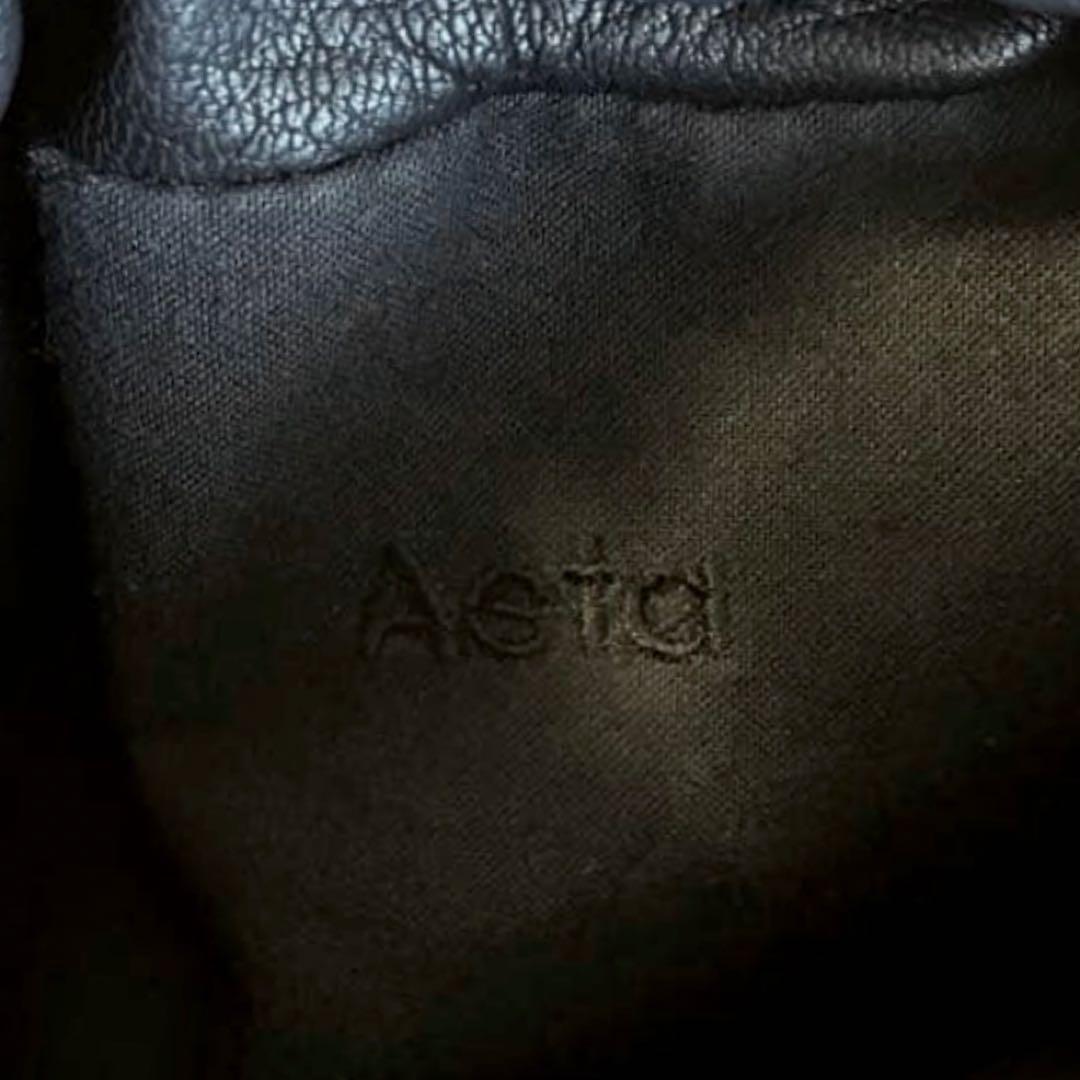 Aeta DEER LEATHER ディアレザー バック ブラック