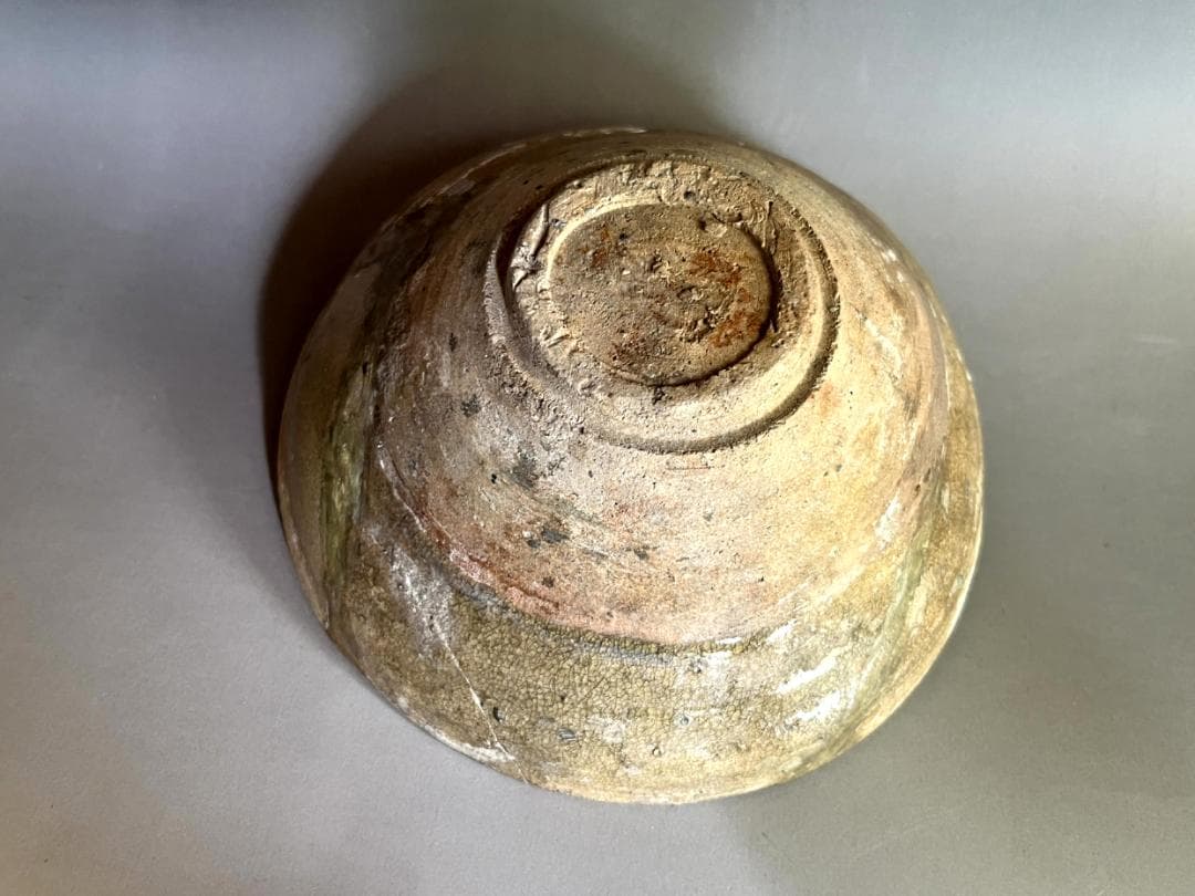 茶碗■古伊賀焼 江戸期 椿宝堀ノ手？ 直し有 お茶道具 古美術 時代物 骨董品■