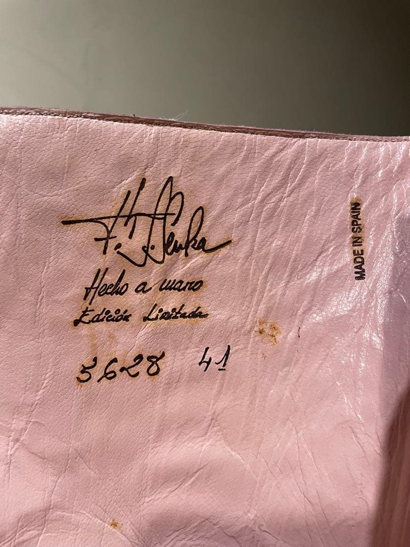 パイソン革　ロングブーツ　蛇革　スペイン製