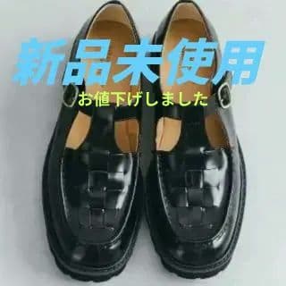 ストラップシューズ 黒 23.5cm