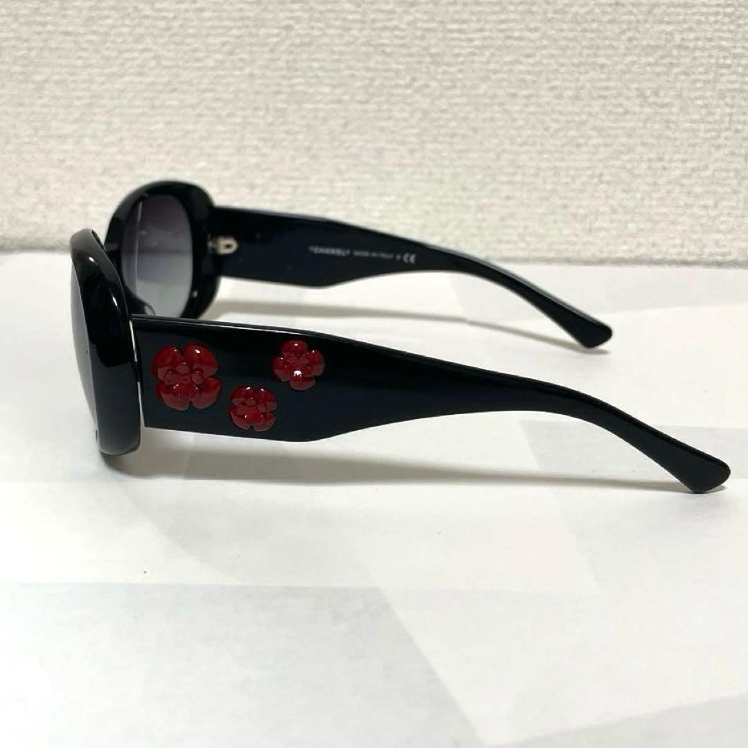 美品! 限定モデル CHANEL カメリア サングラス ココマーク 赤　黒