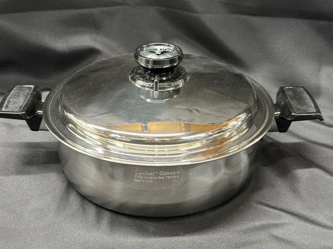 【保管品】Cook Best T304 7-Ply 蒸し器　両手鍋　26cm