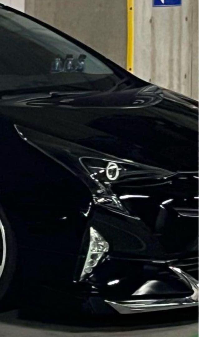 送料込 激安 プリウス50 ヘッドライト イカリング RGB インナーブラック