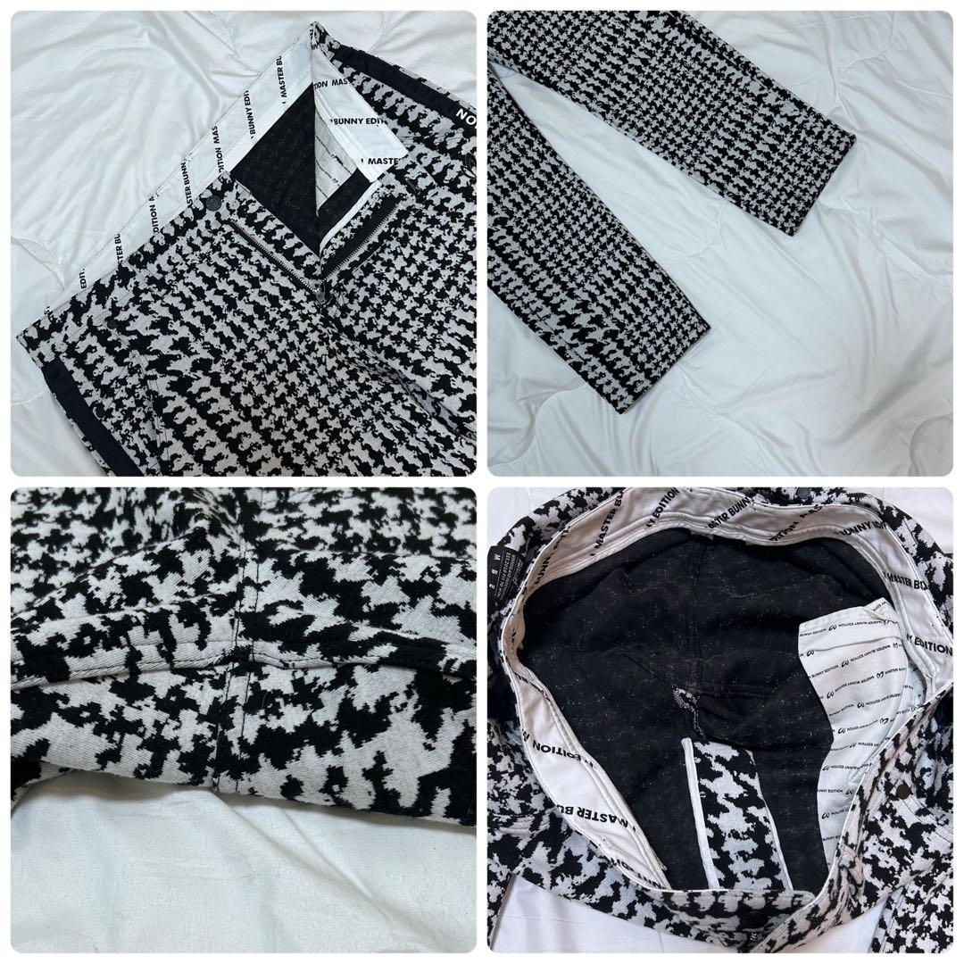 MASTER BUNNY EDITION グレンチェック柄・ストレッチ パンツ