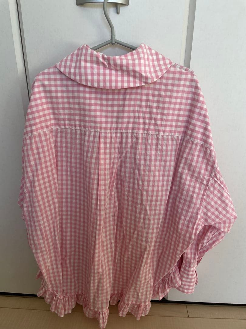 COMME des GARÇONS GIRL ピンクチェックシャツ S