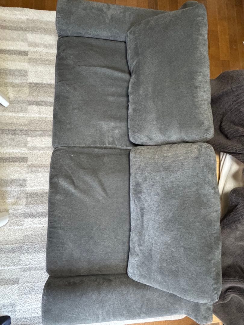 ラシクグレー 2人掛けローソファ 小傷あり