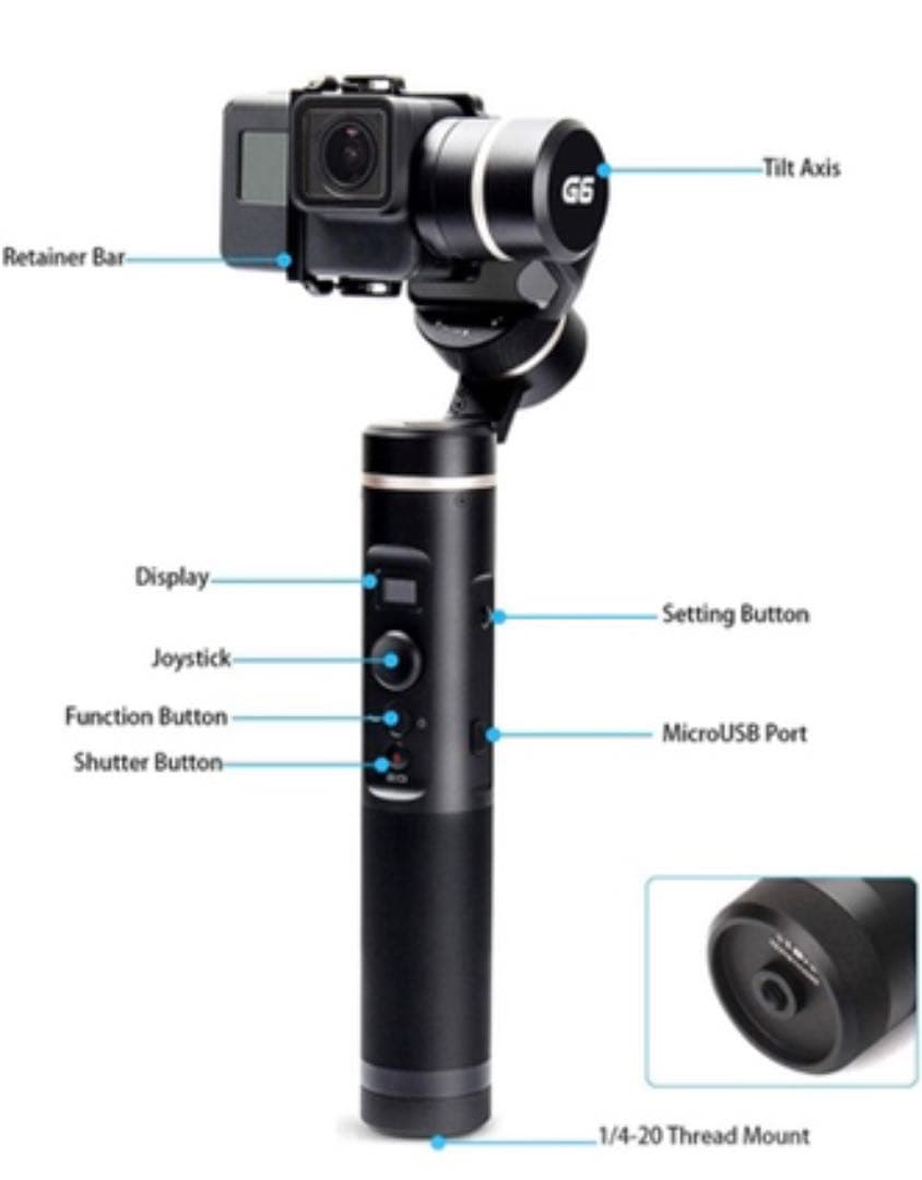 FeiyuTech G6 3軸防水アクションカメラジンバルスタビライザー