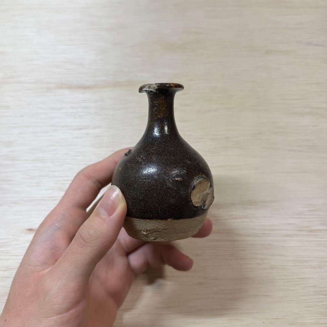 美濃 鉄釉 徳利 盃 大平古窯 江戸時代 古美濃 古瀬戸 酒器 古美術 骨董