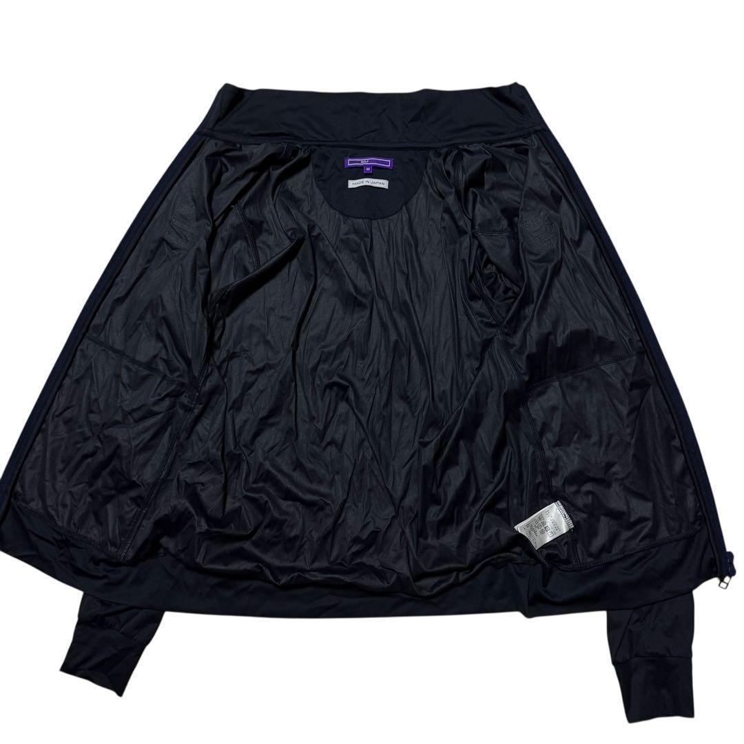 【美品】ビームスゴルフ パープルレーベル エアシャット ブルゾン ネイビー M