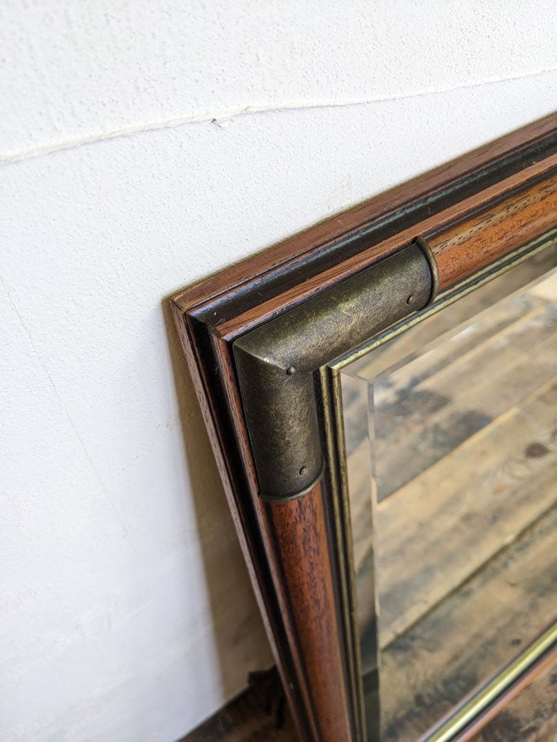 【 しまきち 】木製ヴィンテージミラー