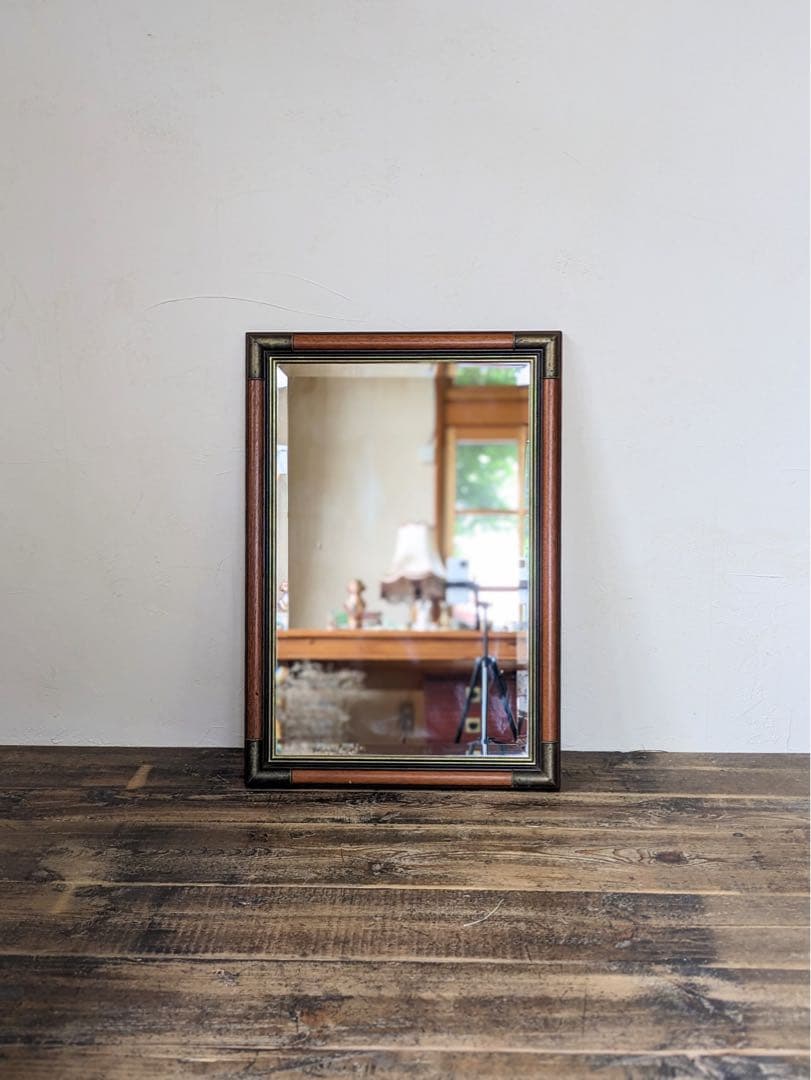 【 しまきち 】木製ヴィンテージミラー